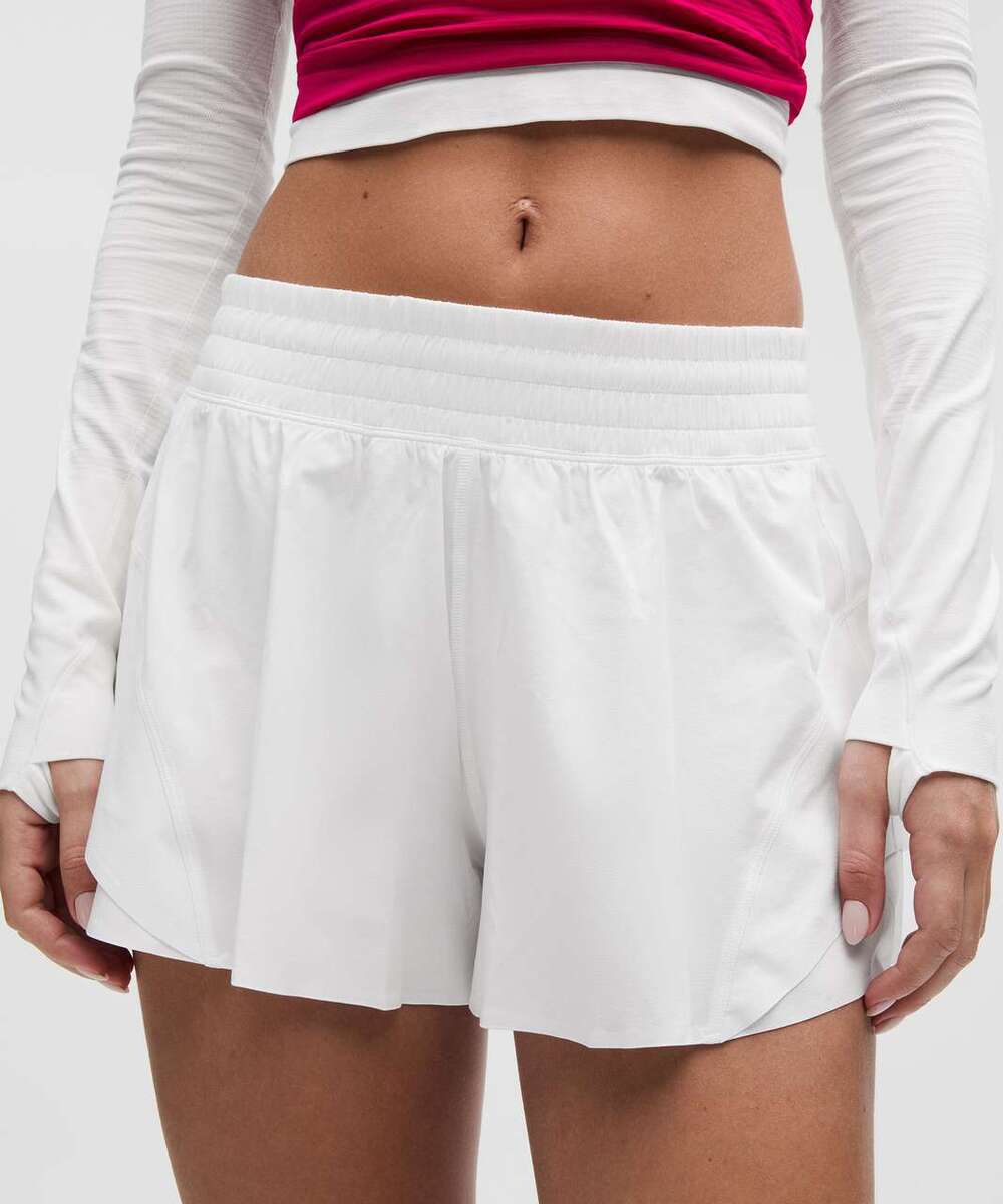 Lululemon Shake It Out High-Rise Running Short 2.5" White Style W7DHOS Size XL